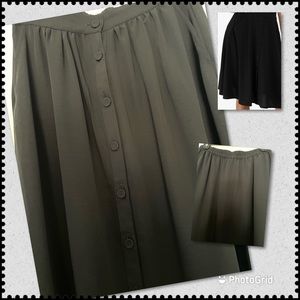 Black Pleated Skirt